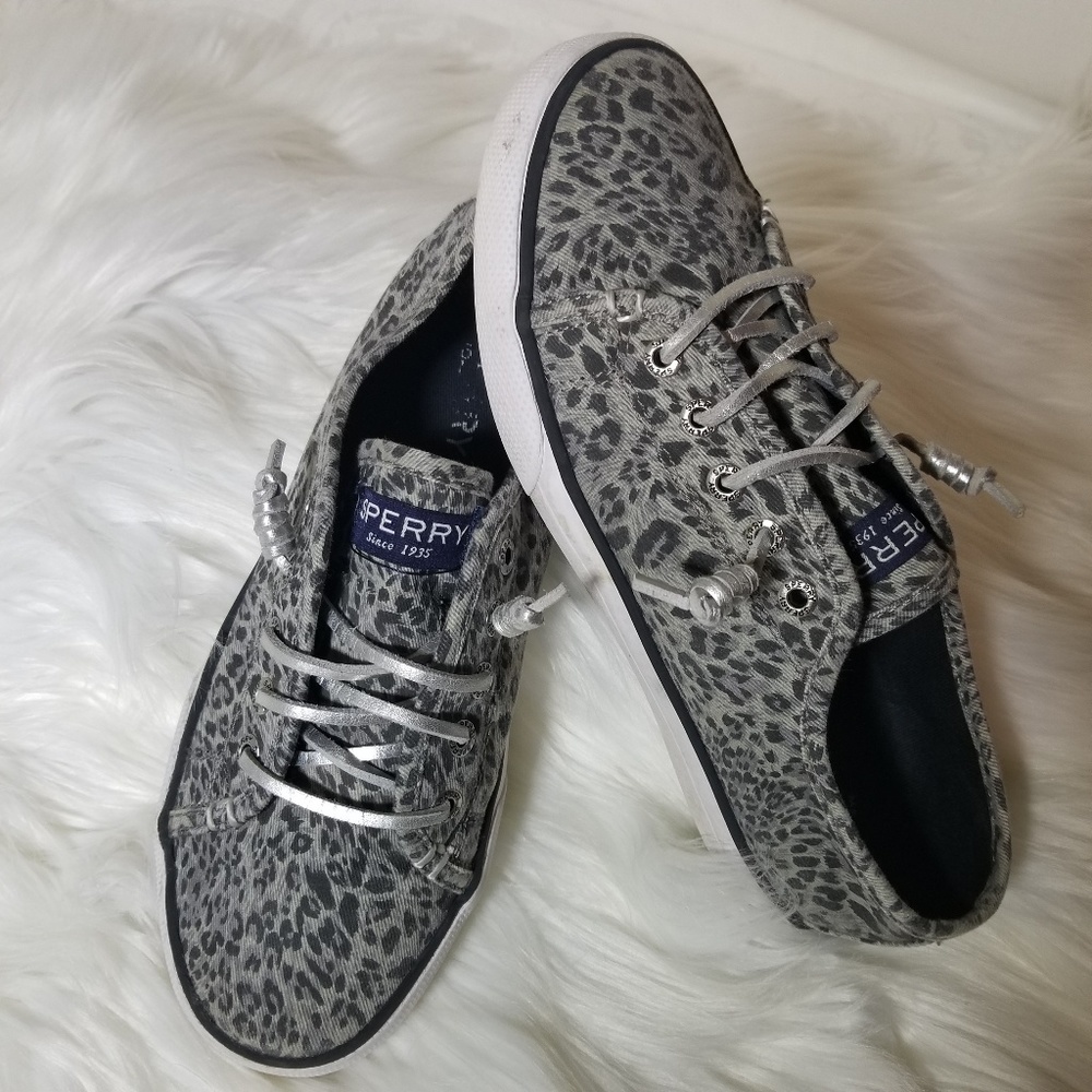 Sperry Top Sider Shoes Cheetah Sneakers Sz 3 M